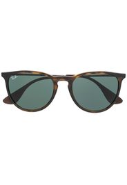 tortoiseshell round frame sunglasses