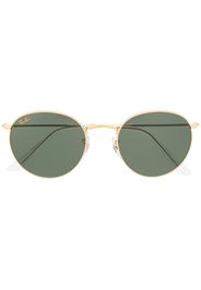 two-tone round-frame sunglasses