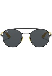 Ray-Ban x Ferrari round-frame sunglasses - Nero