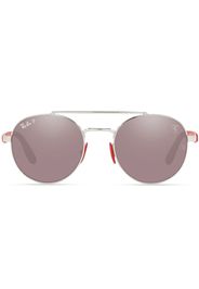 Ray-Ban RB3696M Scuderia Ferrari round sunglasses - Argento