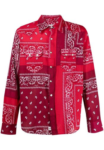 Re-Worked Camicia con stampa paisley - Rosso