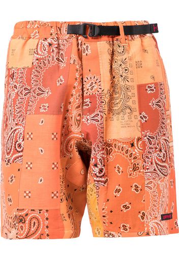 Readymade paisley-print buckle-fastening shorts - Arancione
