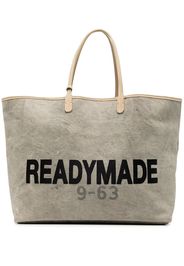 Readymade logo-print cotton tote bag - Marrone
