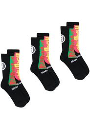 Readymade READYMADE 3 Pack Crew Socks - Nero