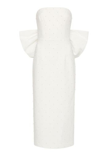Rebecca Vallance Perle bow midi dress - Bianco