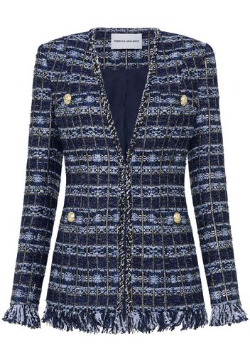 Rebecca Vallance Caroline checked V-neck jacket - Blu