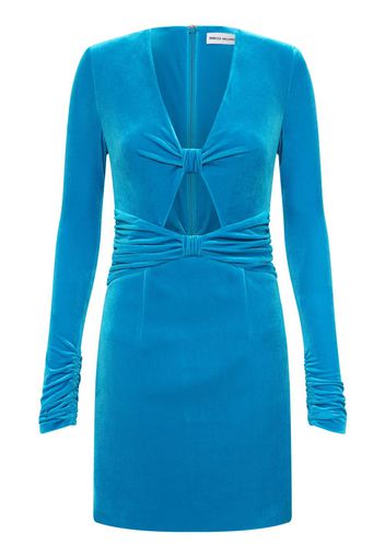 Rebecca Vallance Bernadette cut-out velvet minidress - Blu