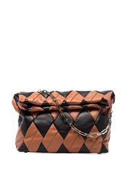 RECO Rombo patchwork leather shoulder bag - Marrone