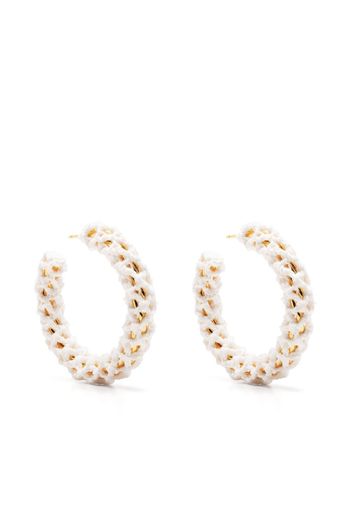 Recto net knit-detail earrings - Oro