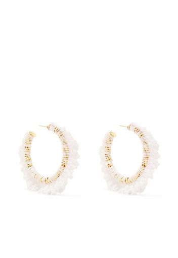 Recto chunky knit-detail earrings - Oro