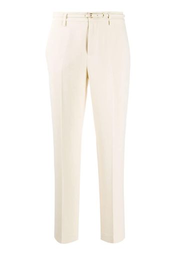 belted tailored trousers