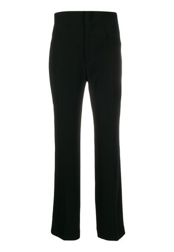 high-waisted straight-leg trousers