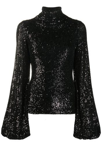 sequin bell sleeve top