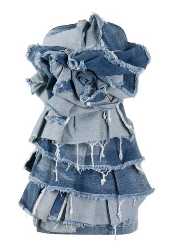 ruffled denim dress