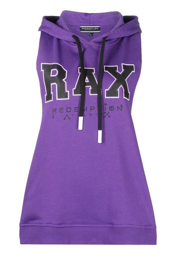 Redemption logo-print sleeveless hoodie - Viola