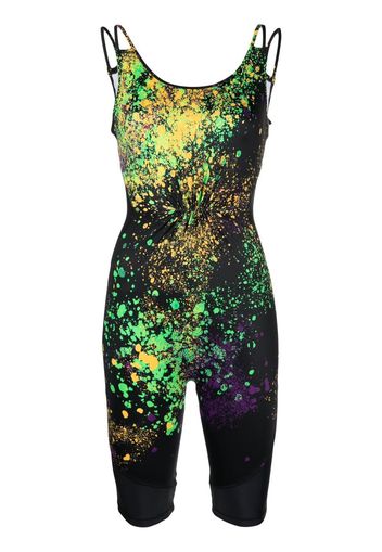 Redemption paint splatter unitard - Nero