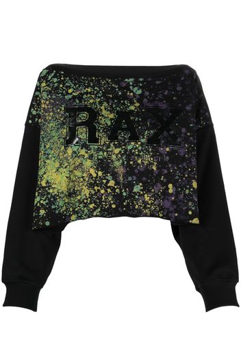 Redemption paint splatter cropped top - Nero