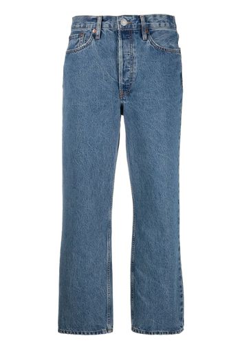 RE/DONE high-waisted straight-leg jeans - Blu