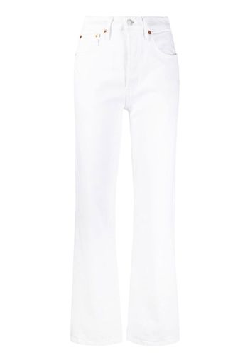 RE/DONE straight-leg high-rise jeans - Bianco