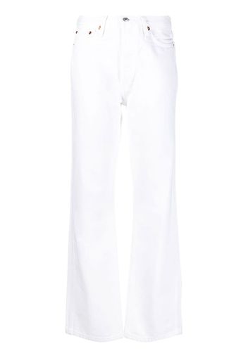 RE/DONE high-waisted flared-leg jeans - Bianco