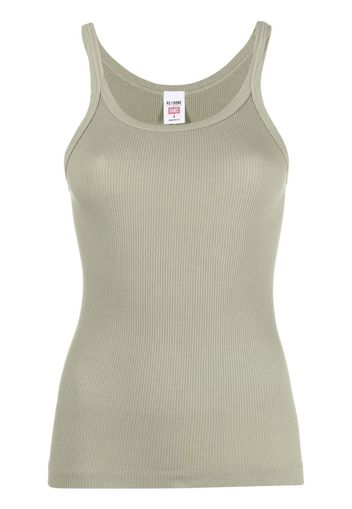 RE/DONE ribbed-knit tank top - Verde