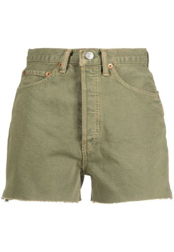 RE/DONE mid-rise cut-off shorts - Verde