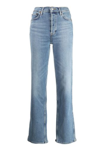 RE/DONE high-rise straight-leg jeans - Blu