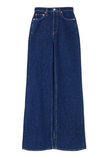 RE/DONE high-waisted wide-leg jeans - Blu
