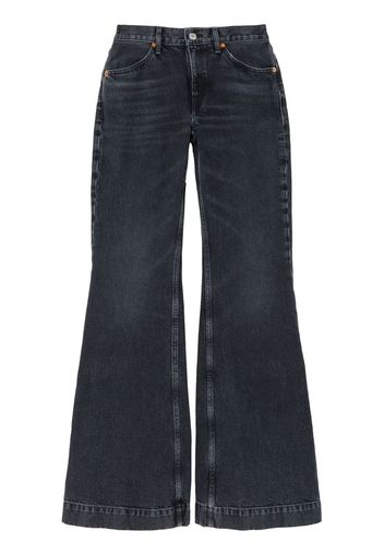RE/DONE '70s mid-rise flared jeans - Nero