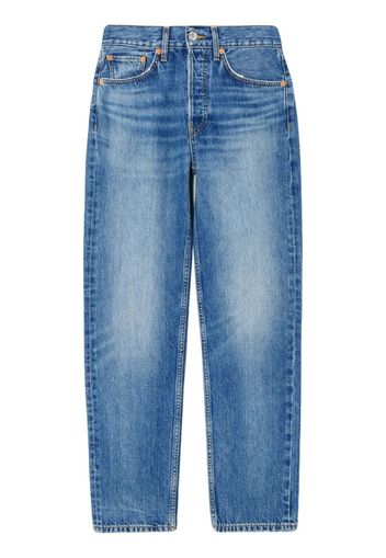 RE/DONE high-waisted cropped jeans - Blu