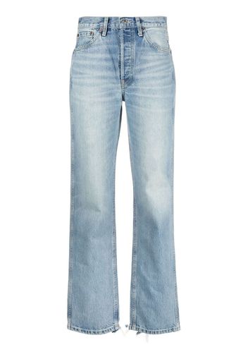 RE/DONE mid-rise straight-leg jeans - Blu