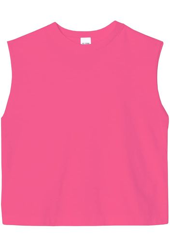 RE/DONE round-neck cropped tank top - Rosa