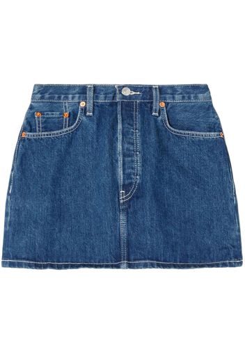 RE/DONE 90s high-waist denim miniskirt - Blu