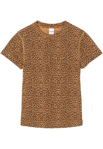 RE/DONE leopard-print cotton T-shirt - Marrone