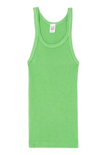 RE/DONE ribbed-knit tank top - Verde