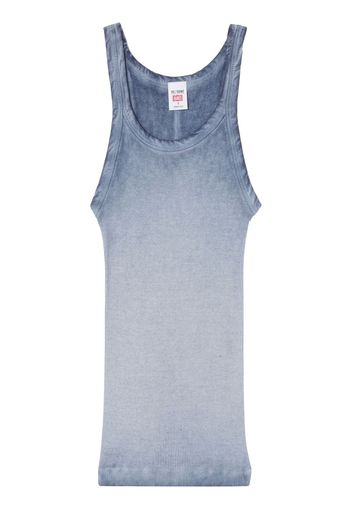 RE/DONE ombré-effect ribbed tank top - Blu