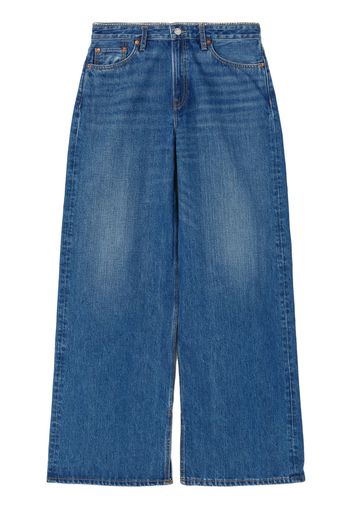 RE/DONE Low Rider high-rise wide-leg jeans - Blu