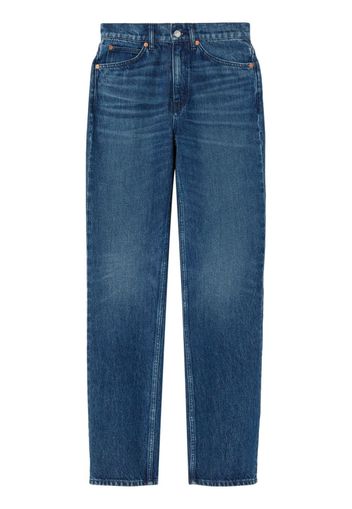 RE/DONE 70's high-waist straight-leg jeans - Blu