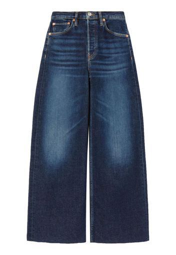 RE/DONE high-rise wide-leg jeans - Blu