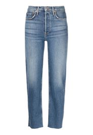 RE/DONE Jeans dritti Stobe Pipe a vita alta - Blu