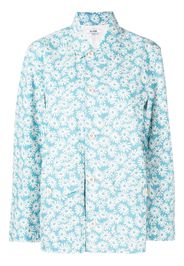 RE/DONE floral-print Canvas Chore jacket - Blu