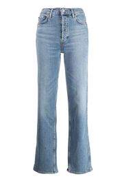 RE/DONE high-rise straight-leg jeans - Blu