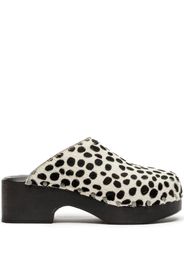 RE/DONE 70s polka-dot studded clogs - Bianco