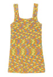 RE/DONE crochet knit sleeveless dress - Arancione