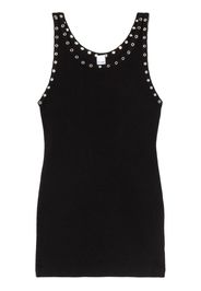 RE/DONE eyelet stretch-cotton tank dress - Nero