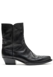 RE/DONE pointed-toe western leather boots - Nero