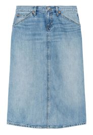 RE/DONE Low Rider midi denim skirt - Blu