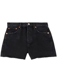 RE/DONE mid-rise washed-denim shorts - Nero