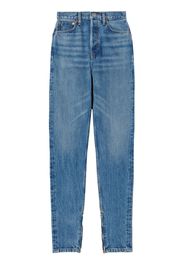 RE/DONE Super High Rise Drainpipe slim cut jeans - Blu