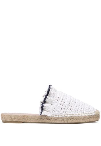 RED(V) ruffle trim woven espadrilles - Bianco